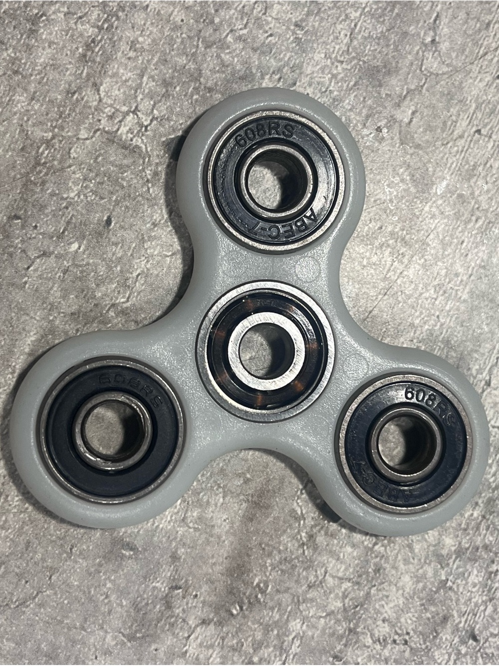 Light Gray Tri-Arm Fidget Spinner